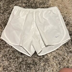 White Nike shorts